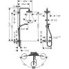 Душова система Hansgrohe Croma Select S 180 2jet з термостатом білий/хром (27253400)- Фото 2